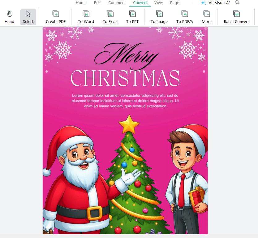 convert christmas card for coworker