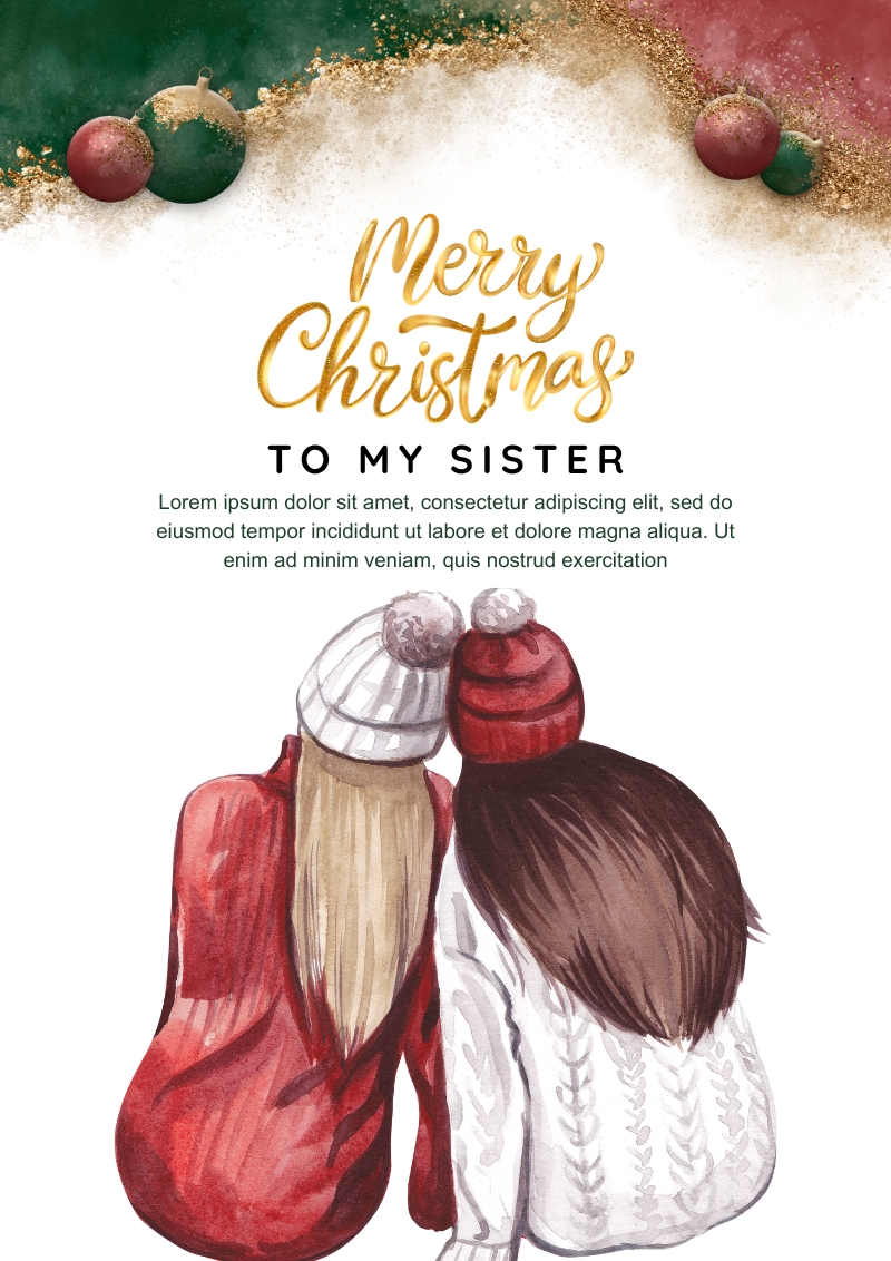 christmas wishes for sister