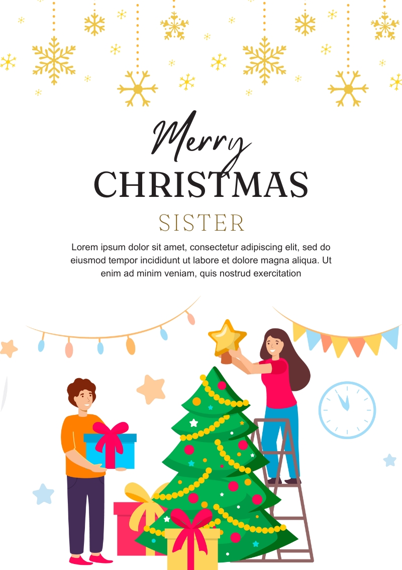 Christmas wishes for sister