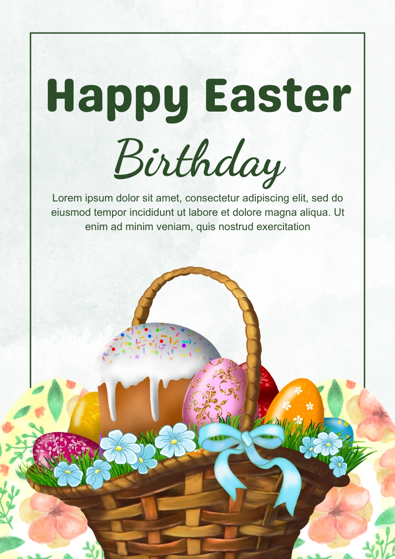 easter birthday card