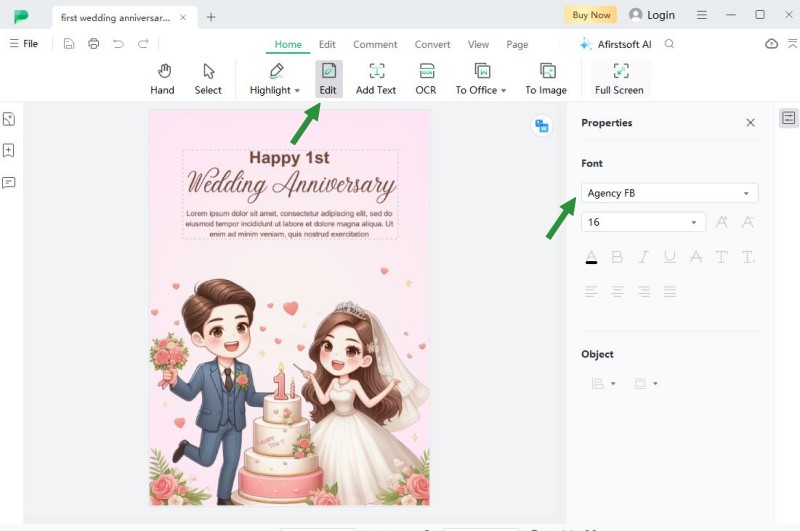 customize first wedding anniversary wishes