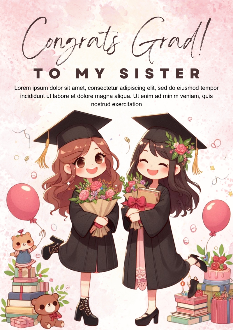 graduation greetings for sister