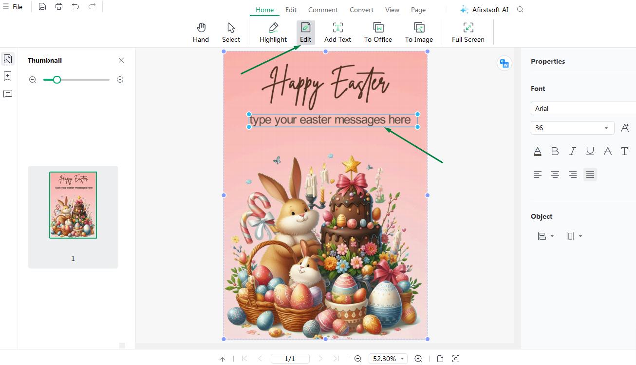 personalize easter card messages