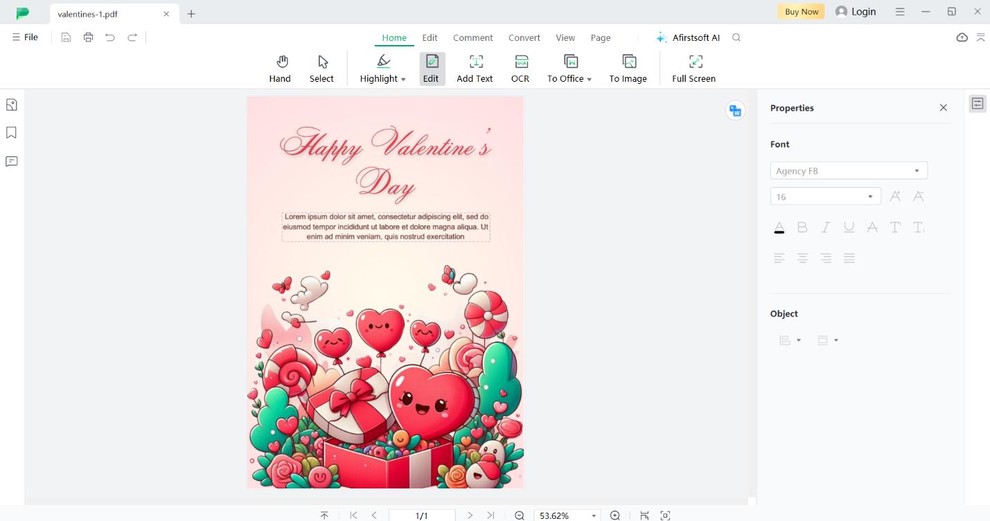 edit valentine's day card messages