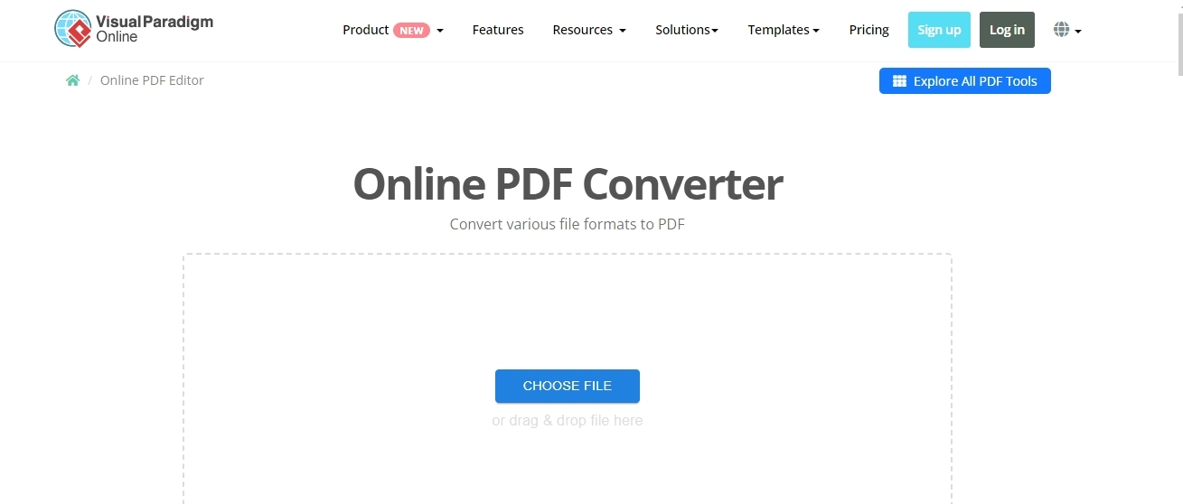 choose file to convert in pdf