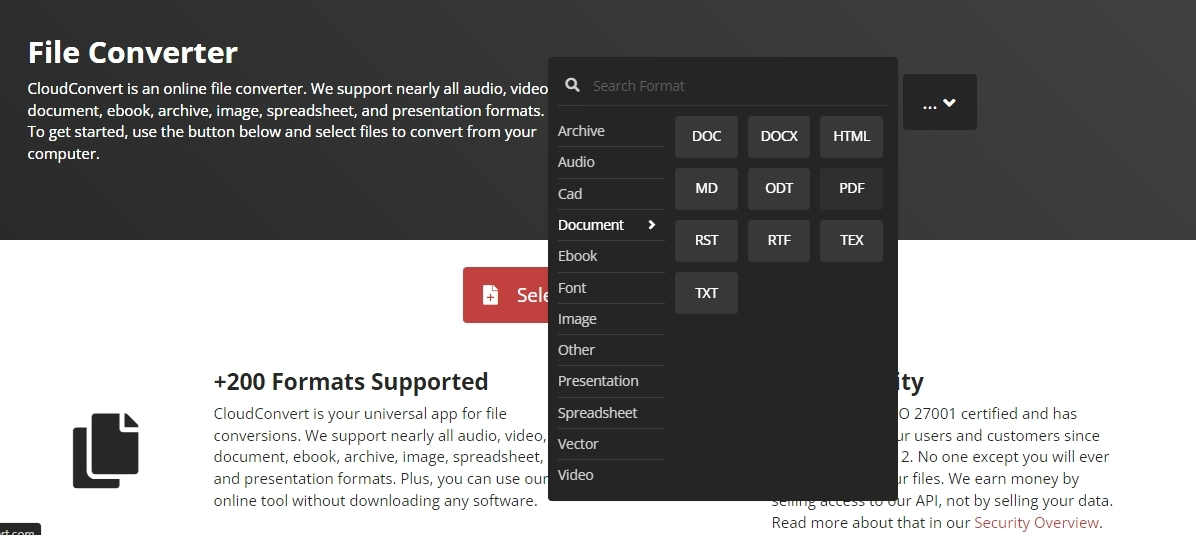 select pdf as the output format