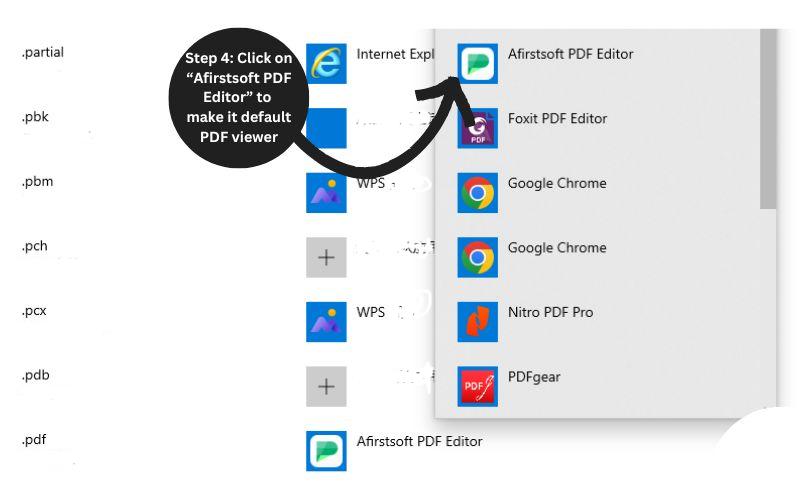 make afirstsoft pdf editor as a default pdf viewer