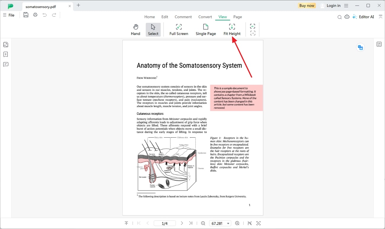 change the pdf book view