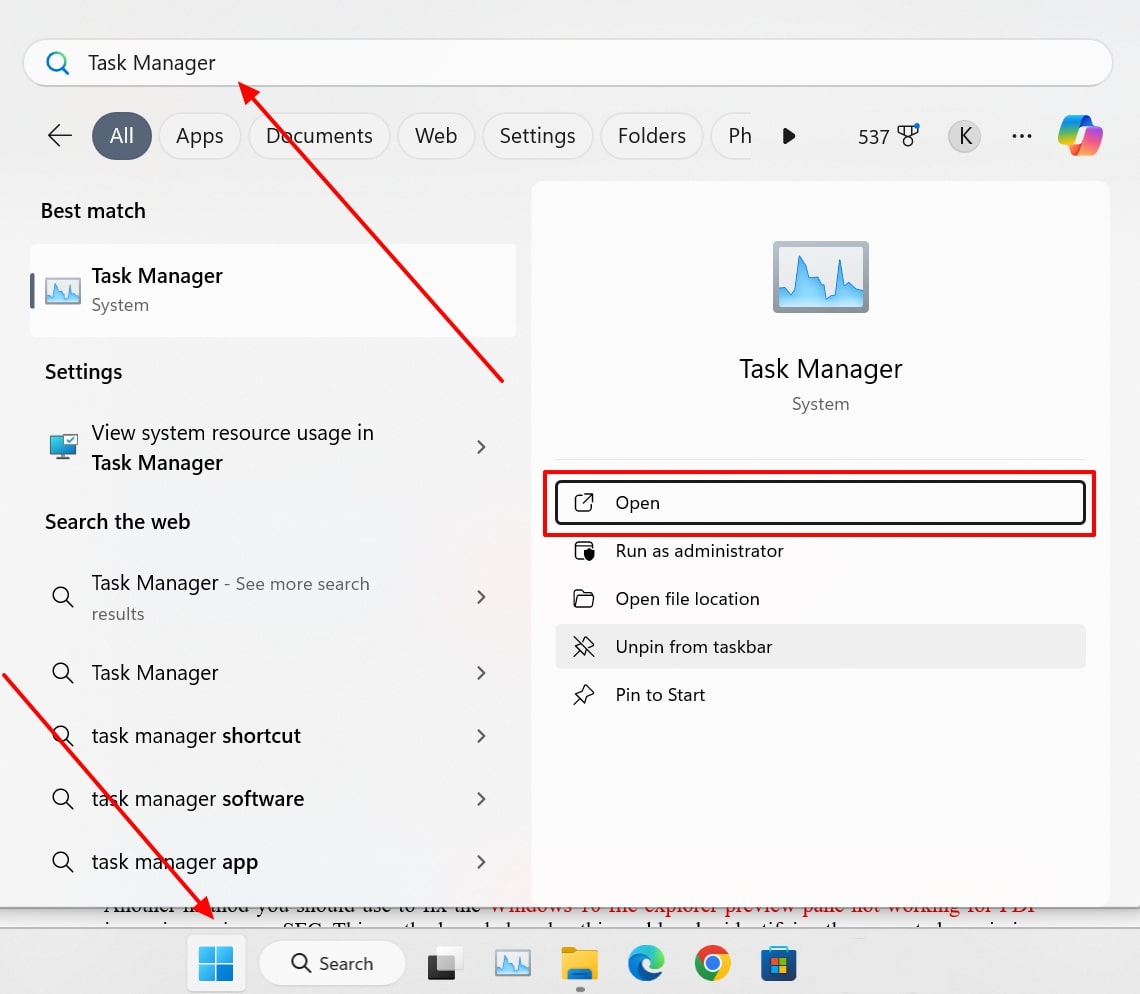 access the task manager app