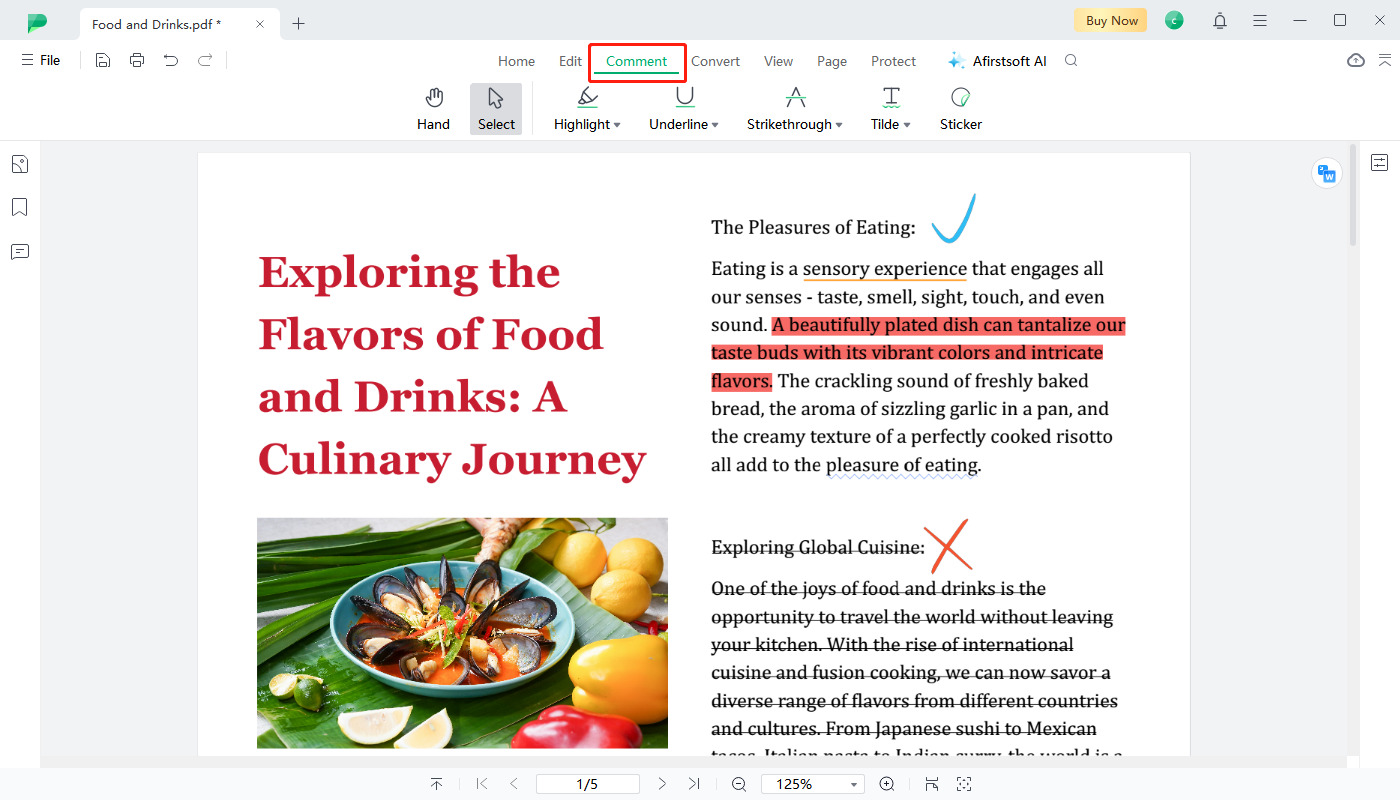 Annotate PDF textbook with Afirstsoft PDF