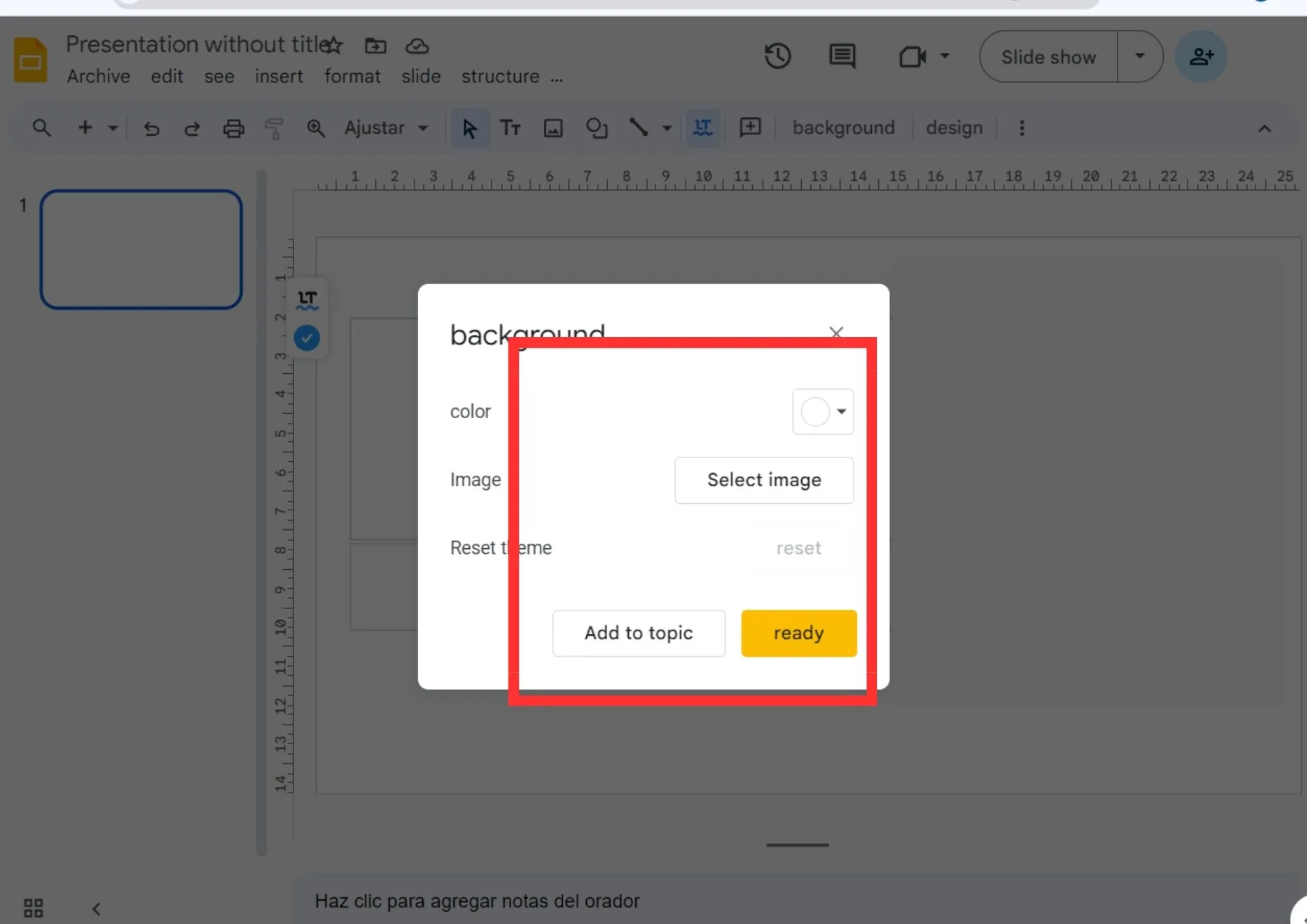 select image for google slides