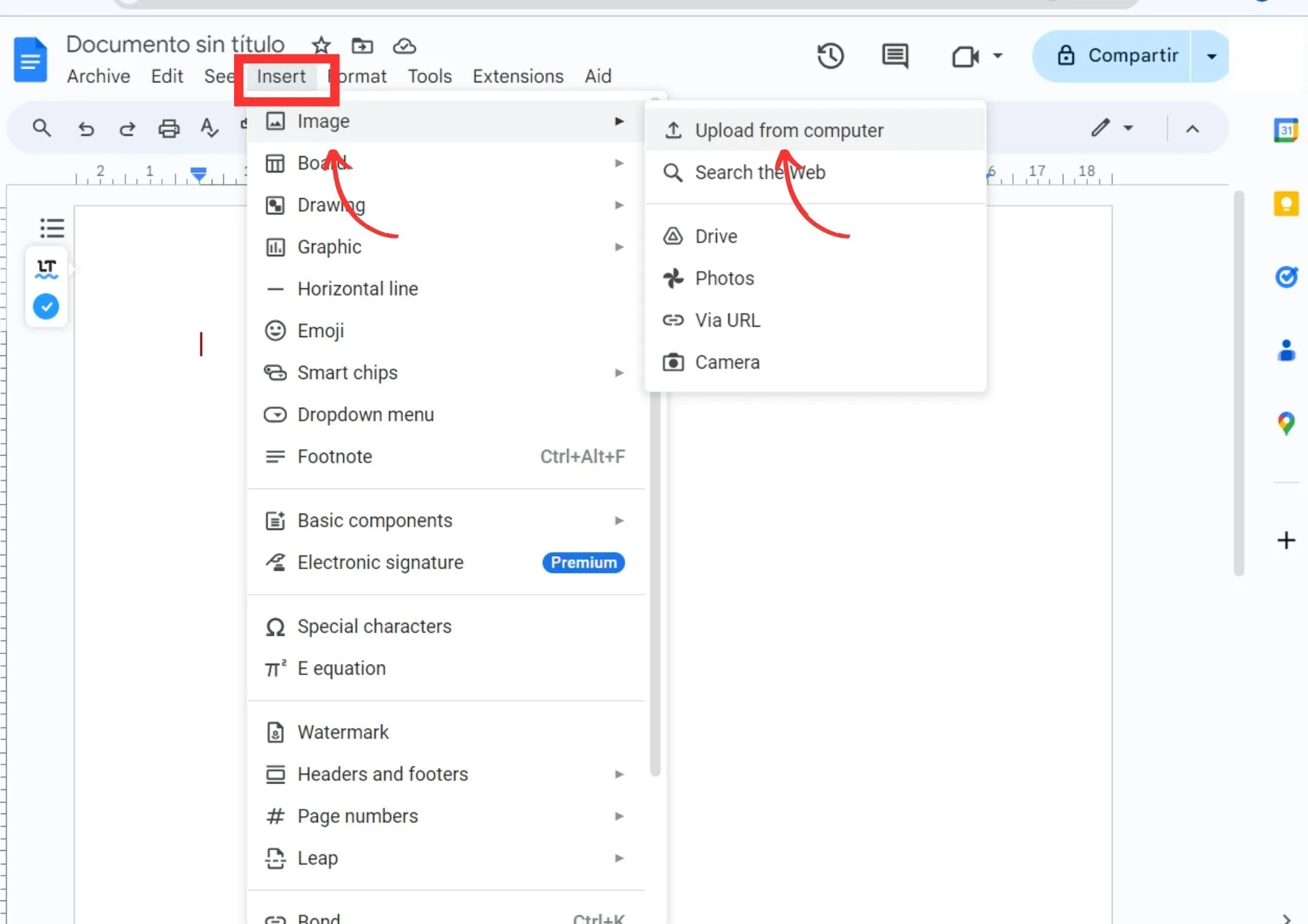 insert canva background image in google docs