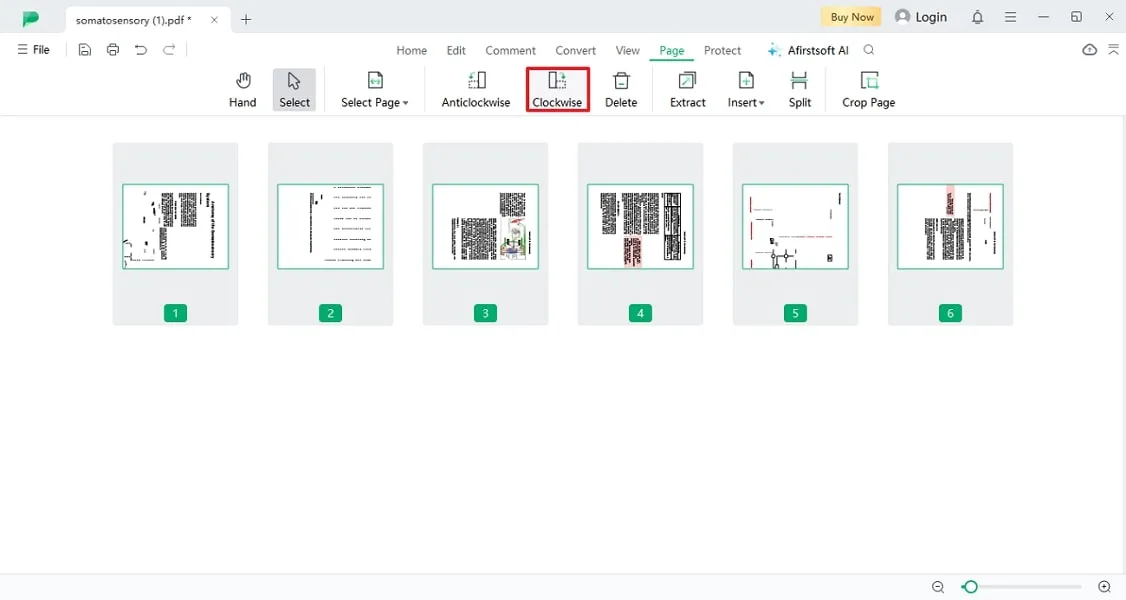 change orientation of pdf afirstsoft