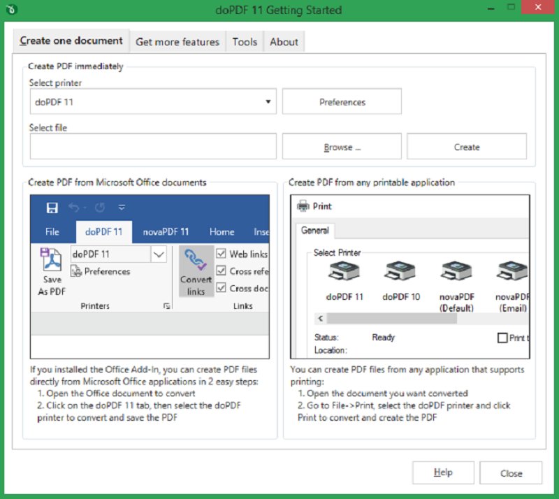 convert vce to pdf via DoPDF