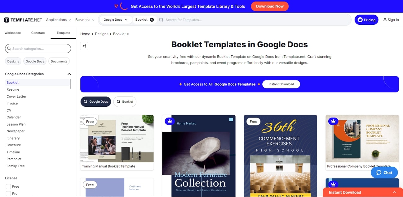 template.net google docs booklet templates