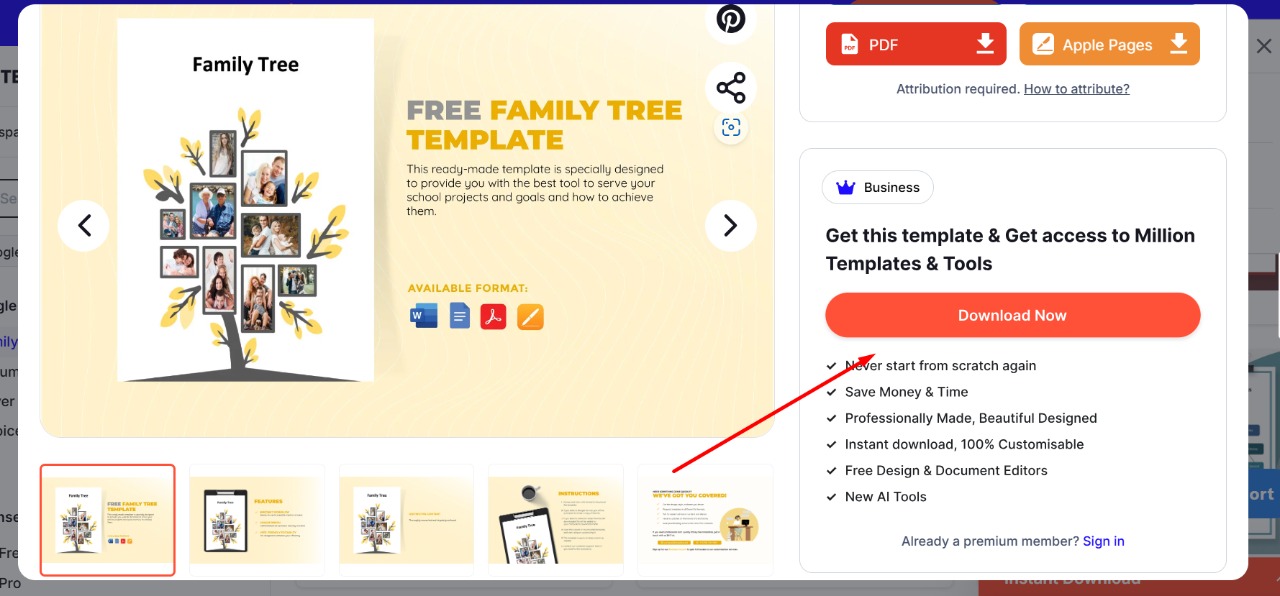 download the family tree template