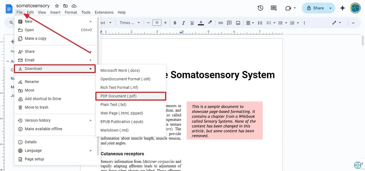 download google docs as pdf desktop