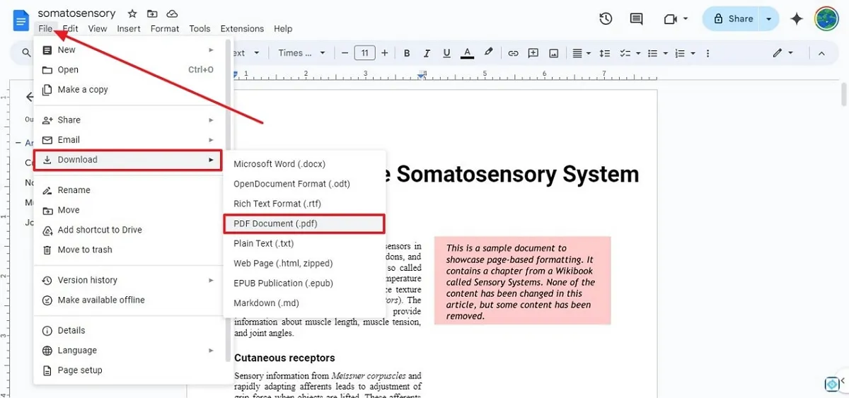 save docs as pdf google drive