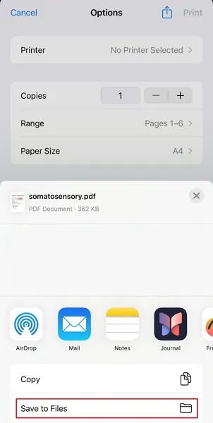 save docs as pdf iphone