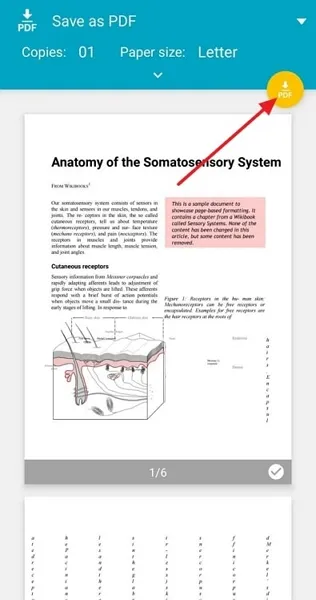 save docs as pdf android