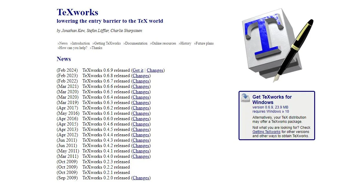 texworks latex text editor