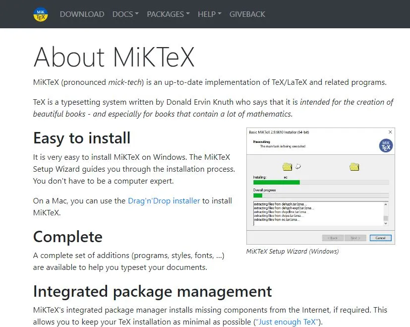 miktex latex text editor