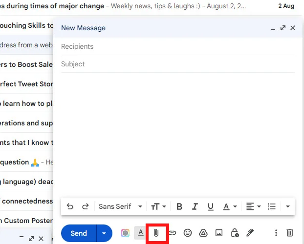 how to send pdf through Gmail