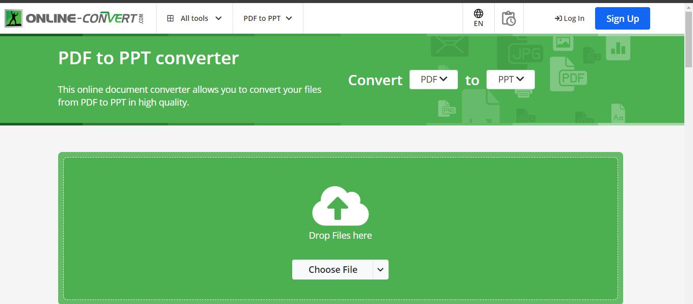 upload file to convert into pdf