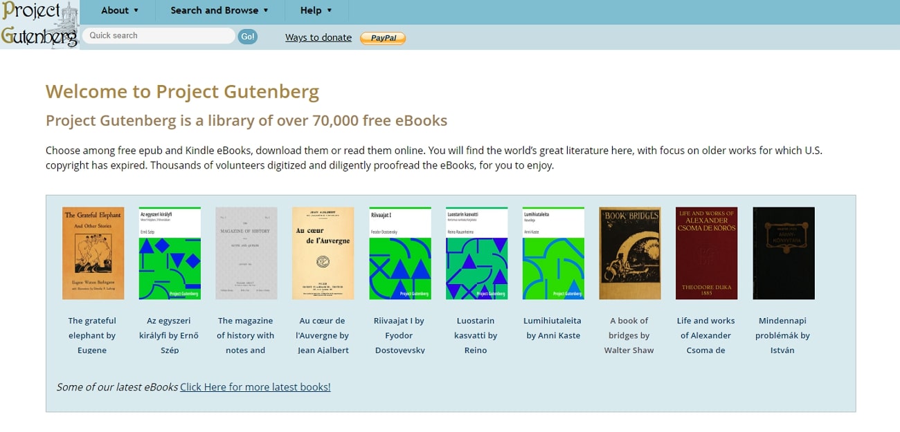 project gutenberg pdf drive alternative