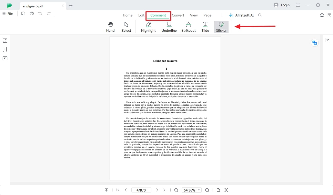 annotate the pdf file