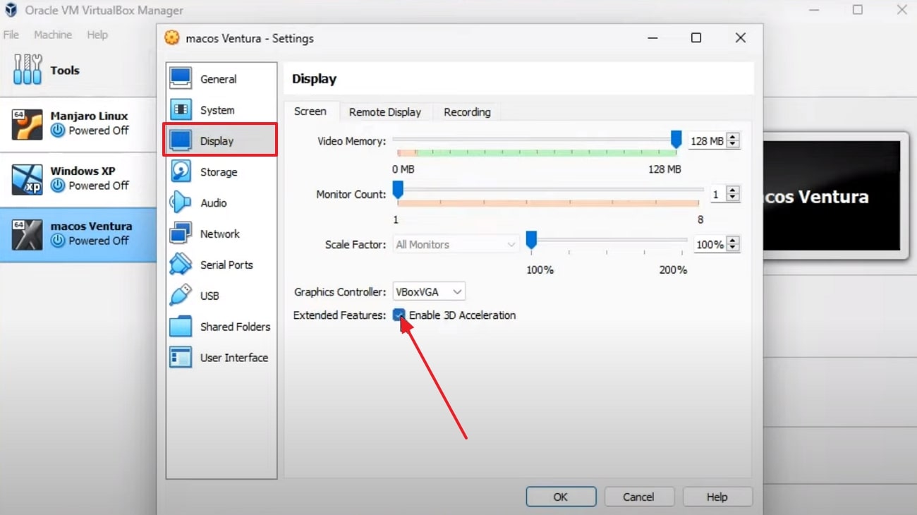 customize the display settings