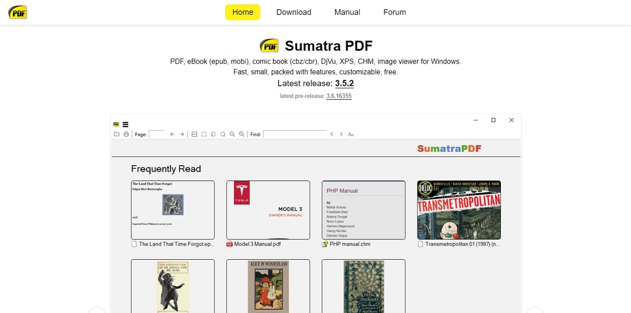 overview of sumatra pdf reader