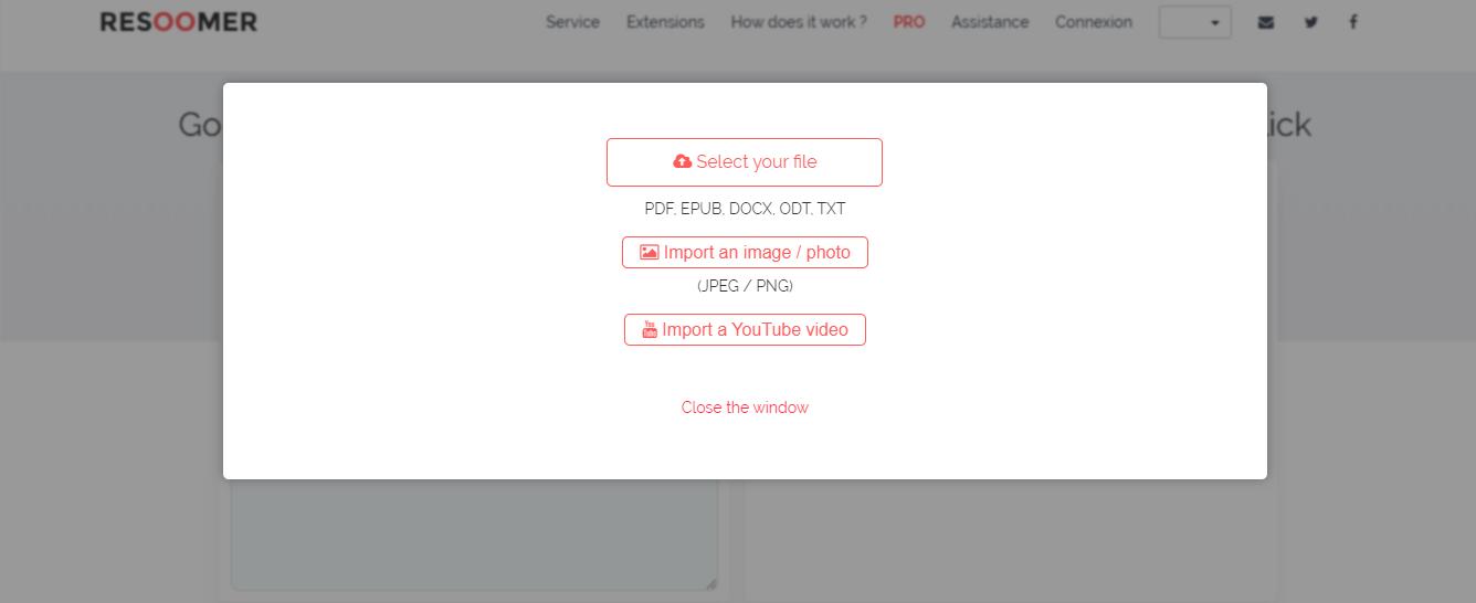   resoomer- select a file from PC