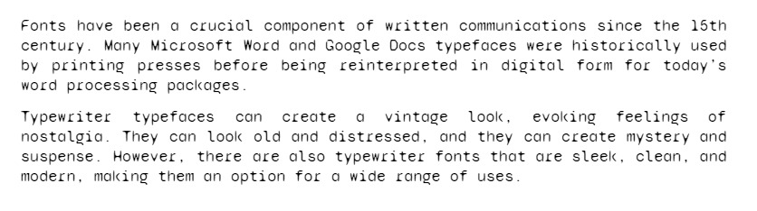 sync mono typewriter font