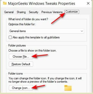 select a default windows icon