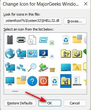 change folder icon and save