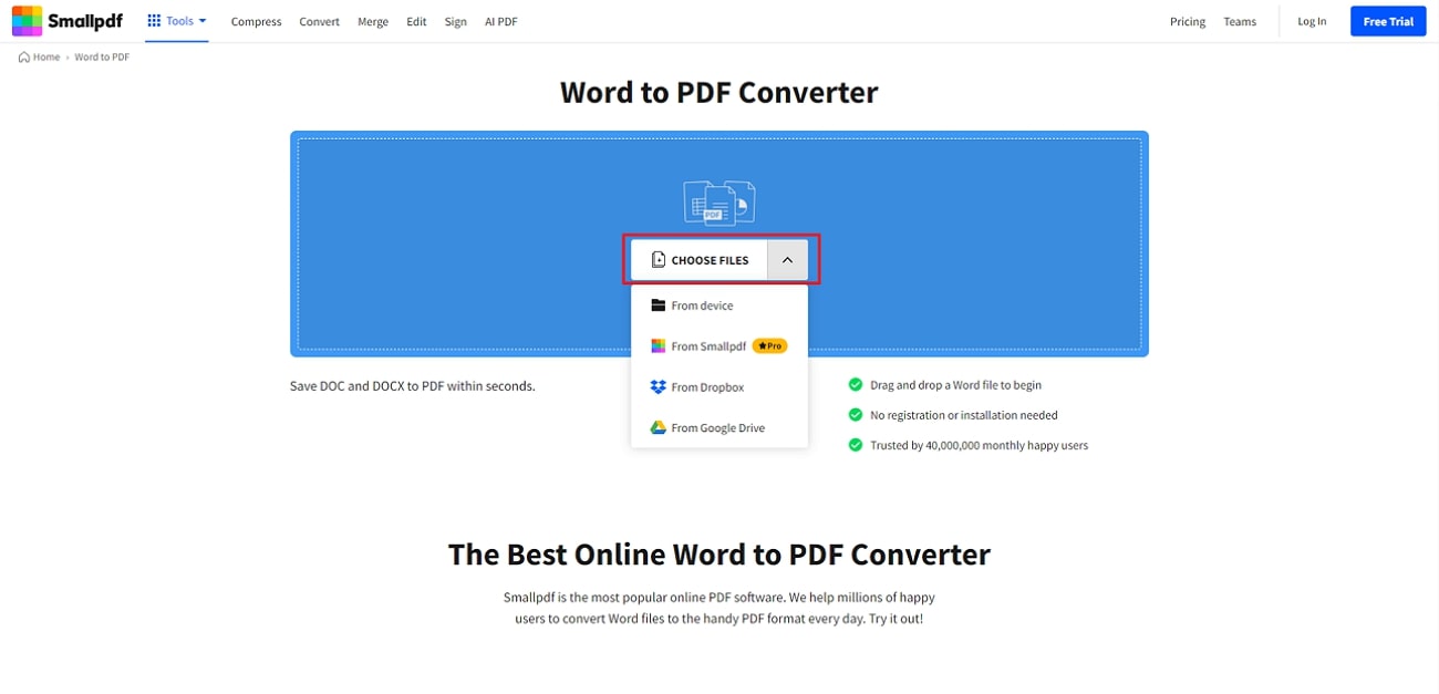 upload the pdf document