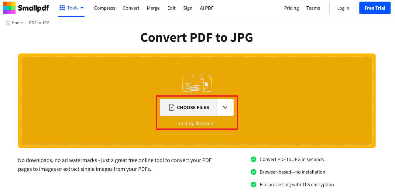 upload your pdf document