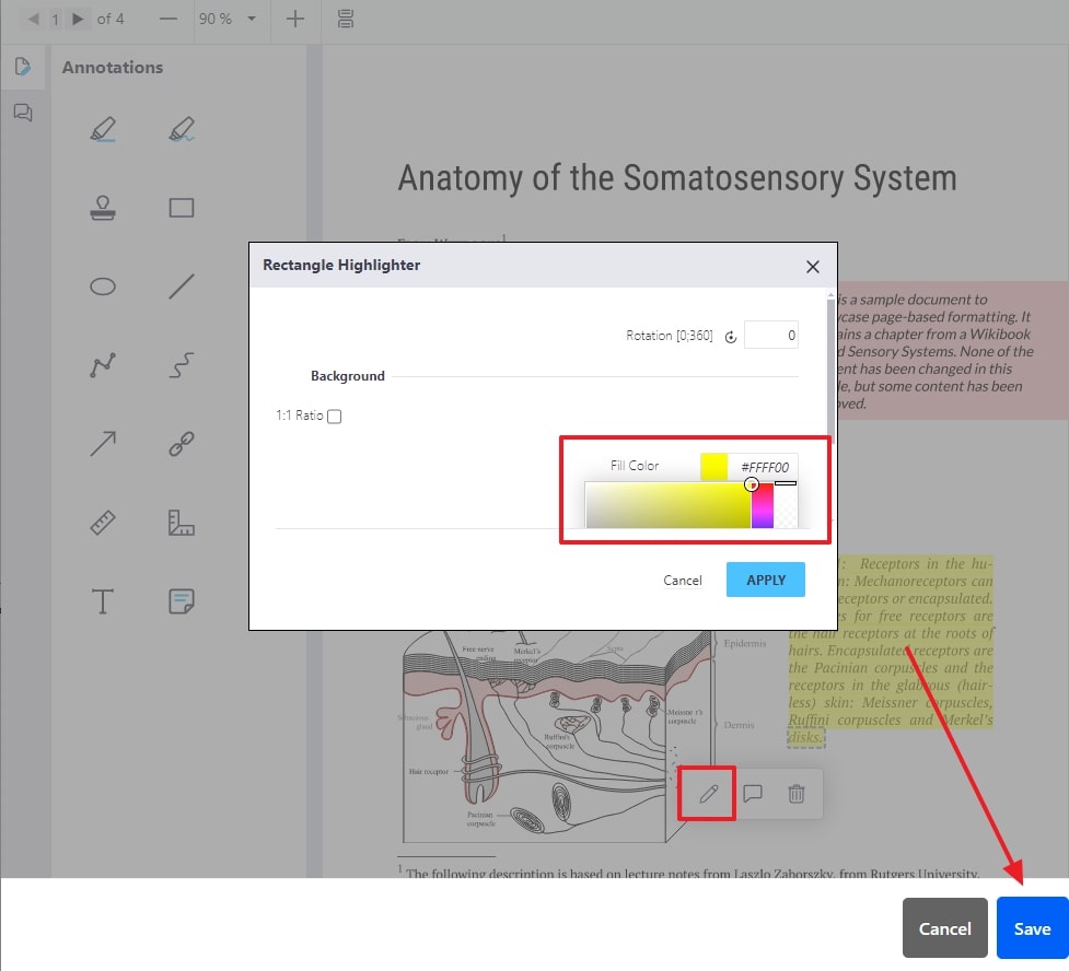 customize the highlight settings