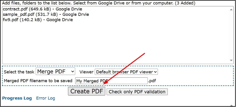 create pdf option in google drive extension