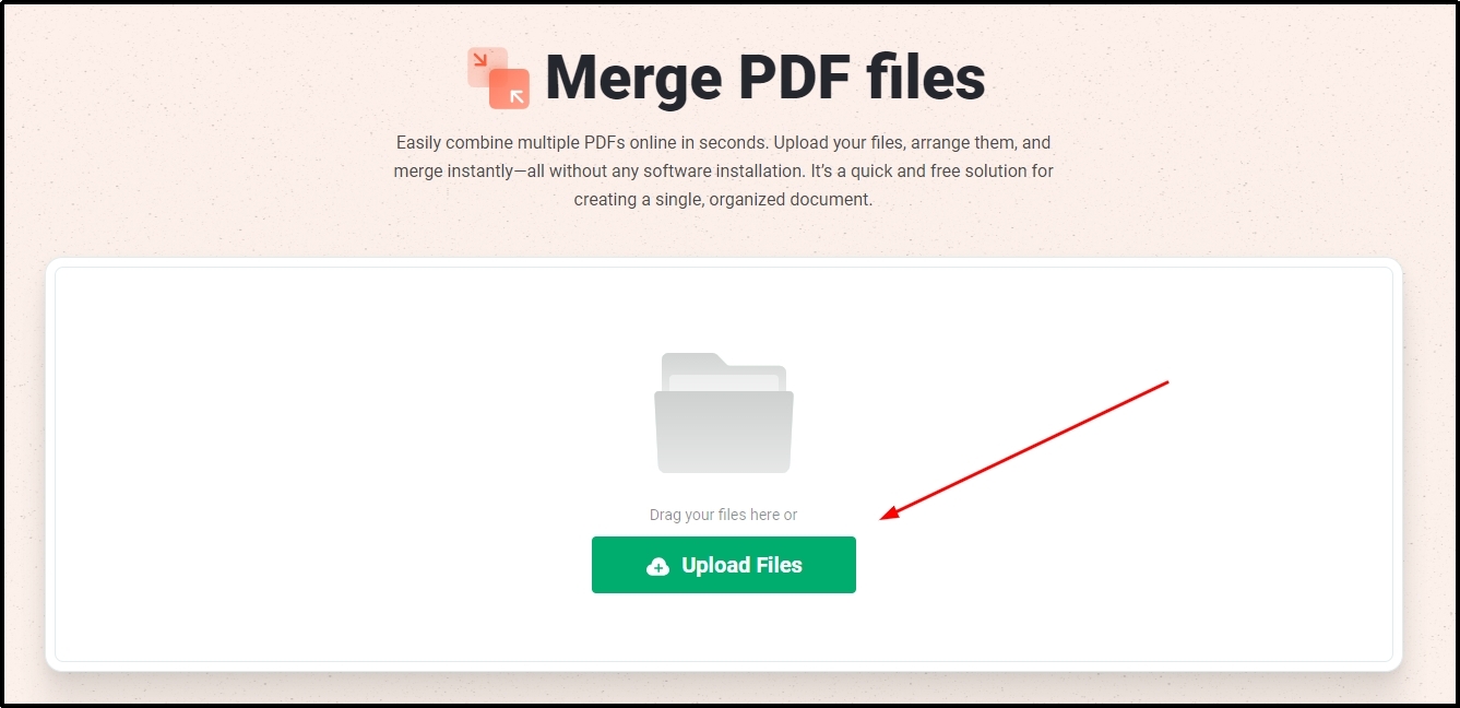 merge pdf files online tool by Afirstsoft pdf