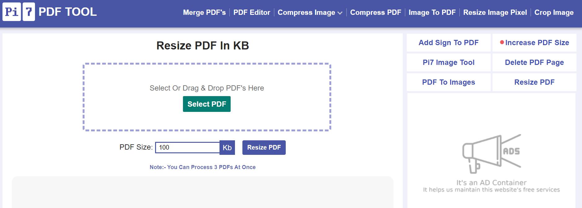 pi7 pdf tool compressor