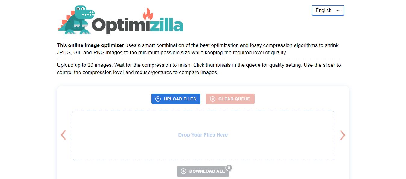 optimizilla user interface