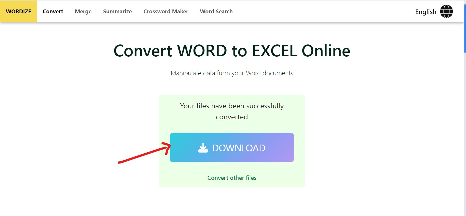  downloading the converted file