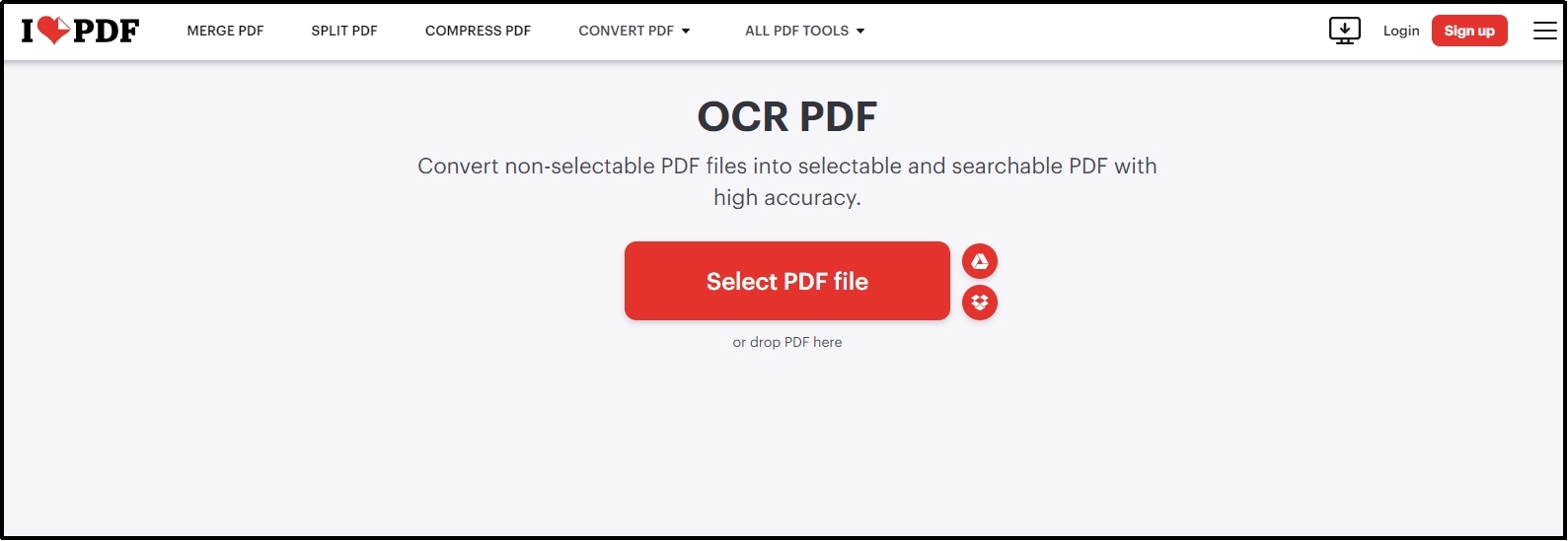 text extraction from pdf tool by I love pdf