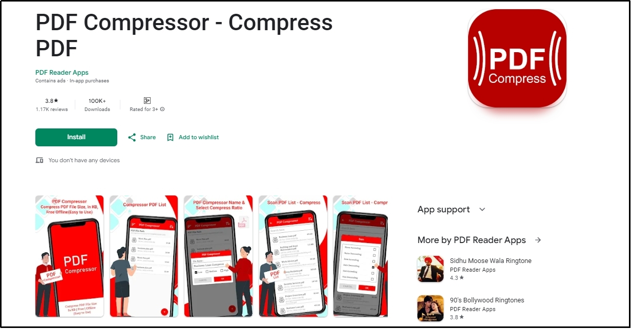 pdf compressor android application