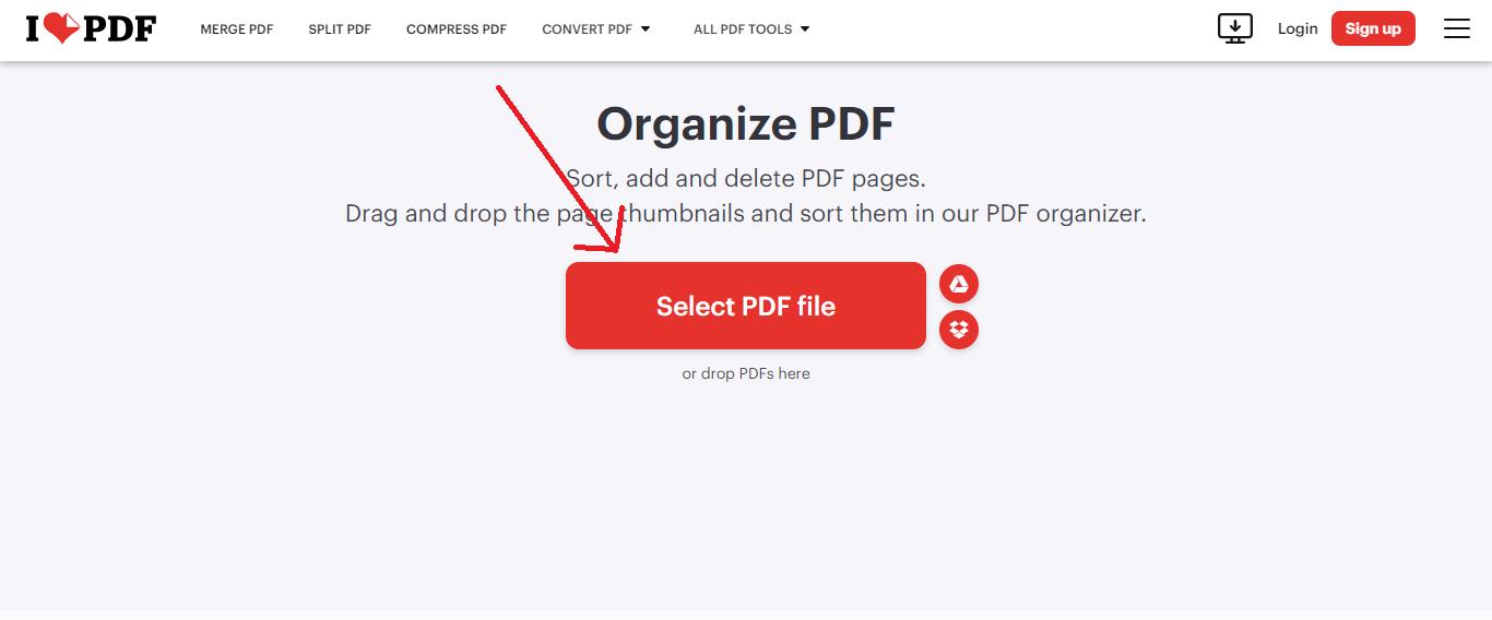 select a pdf file