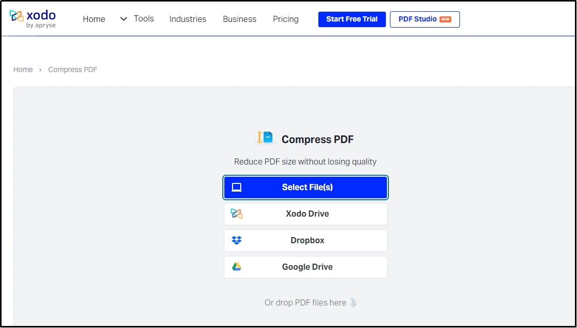 file uploading option in xodo pdf