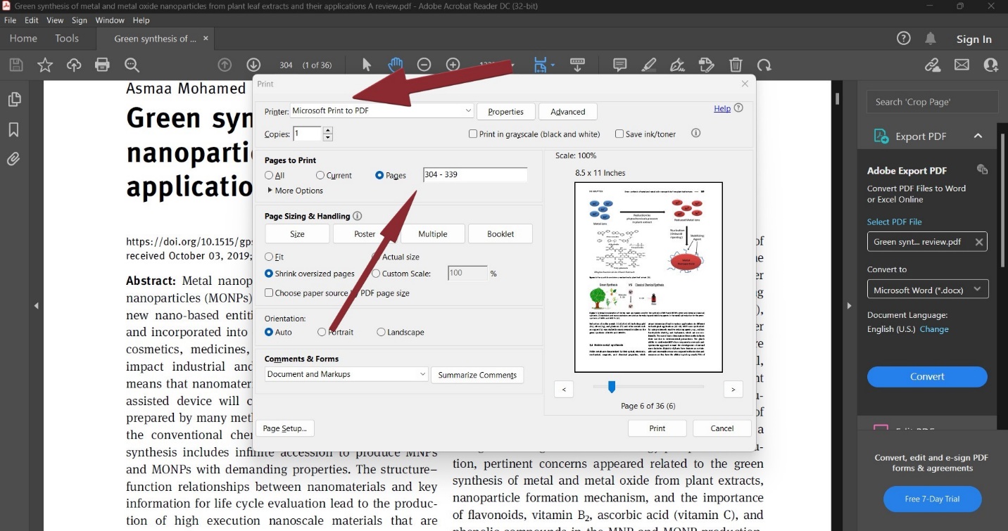 selection of pages manually in adobe acrobat