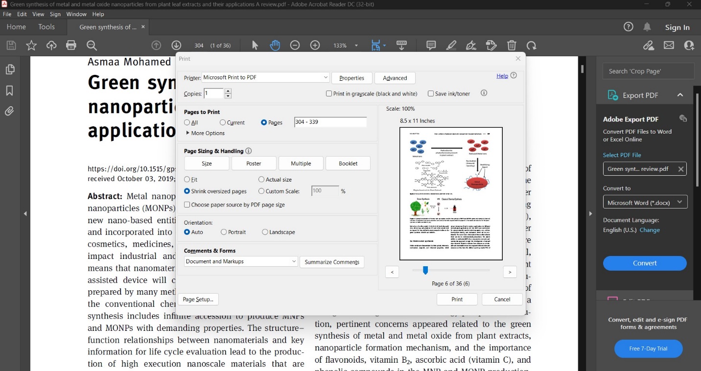 save pages manually by printing in adobe acrobat